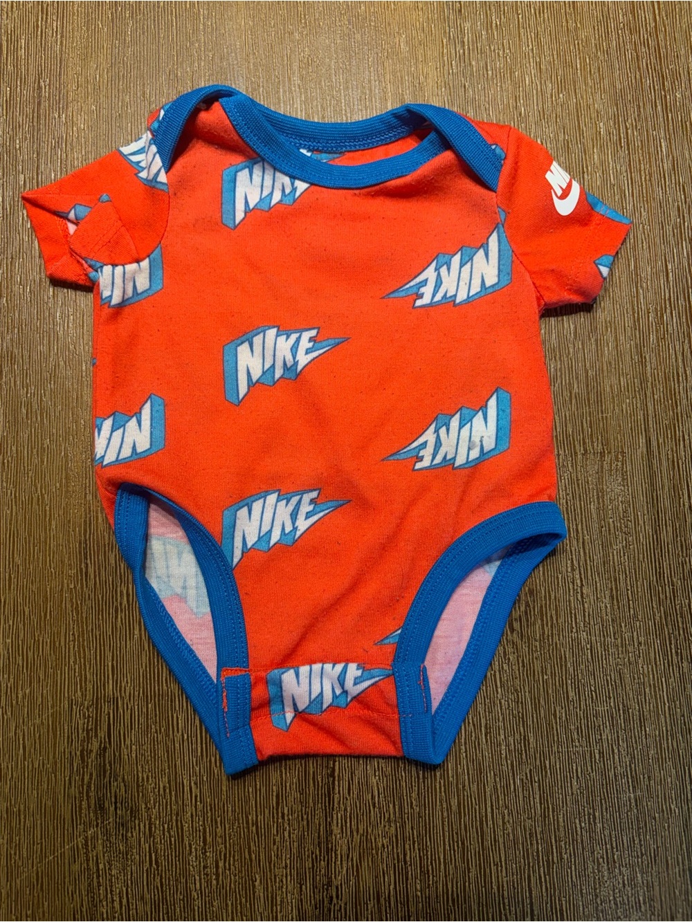 Nike Orange & Blue Baby One-Piece Bodysuit - Newborn